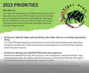 Tribal PFAS WG 2023 Priorities